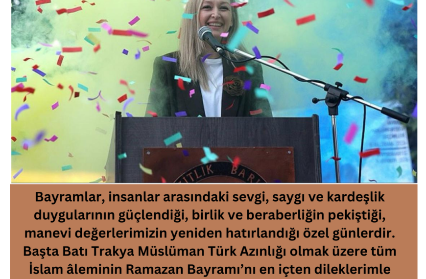 DEB Partisi Genel Başkanı Çiğdem Asafoğlu’nun Ramazan Bayramı Tebriki