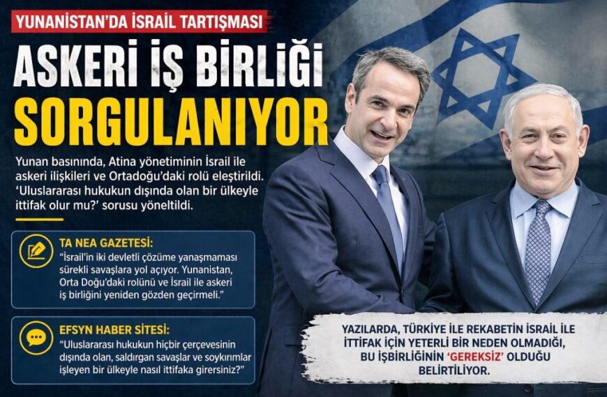 “Yunanistan’ın İsrail ile askeri iş birliği sorgulanmalı”