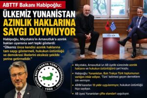 Habipoğlu’ndan Miçotakis’e Tepki: “Yunanistan Azınlık Haklarına Saygı Duymuyor”