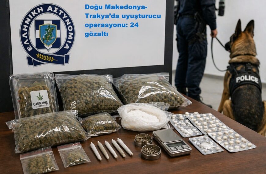 Doğu Makedonya-Trakya’da uyuşturucu operasyonu: 24 gözaltı