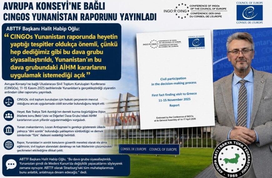 CINGOs raporu Yunanistan’ı eleştirdi: “AİHM kararları uygulanmıyor”