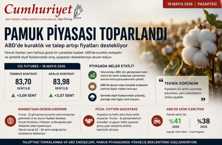 Pamuk piyasasında sert toparlanma!