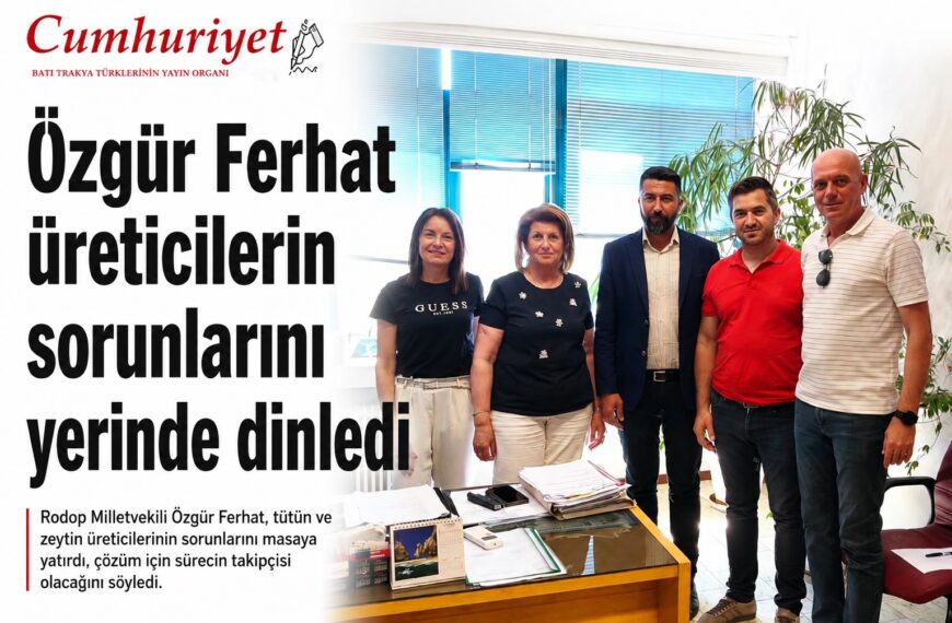 Özgür Ferhat üreticilerin sorunlarını yerinde dinledi