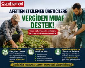 Afetten etkilenen çiftçiler vergiden muaf destek!