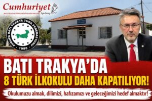 Batı Trakya’da 8 Türk İlkokulu daha kapatılıyor!
