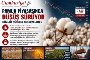Pamuk piyasasında düşüş sürüyor! Gözler küresel gelişmelerde…