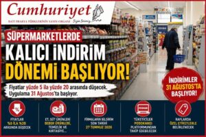 Süpermarketlerde kalıcı indirim dönemi başlıyor!