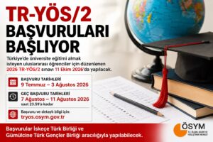 TR-YÖS/2 başvuru takvimi açıklandı
