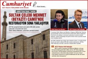 Dimetoka’daki tarihî Çelebi Sultan Mehmet Camii’nde restorasyon sona&hellip;