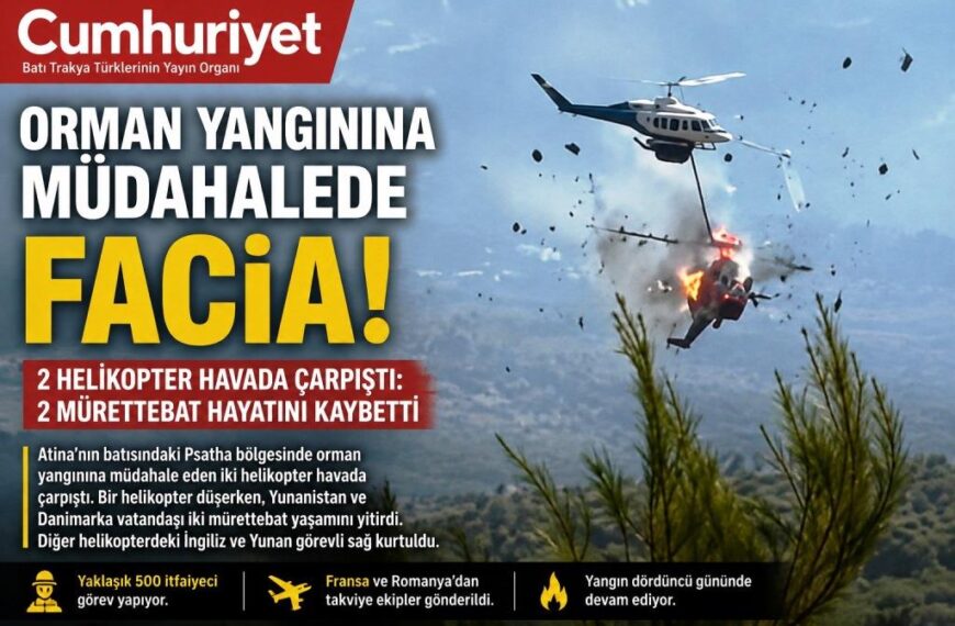 Orman yangınına müdahalede facia: İki helikopter havada çarpıştı!