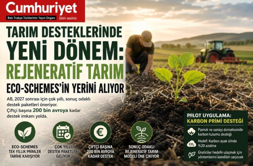 Tarım desteklerinde yeni dönem: Rejeneratif tarım, eco-schemes’in yerini alıyor!