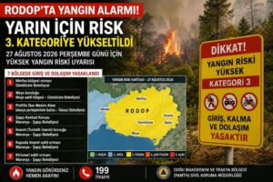 Rodop’ta yangın alarmı: 7 bölgede giriş ve dolaşım&hellip;