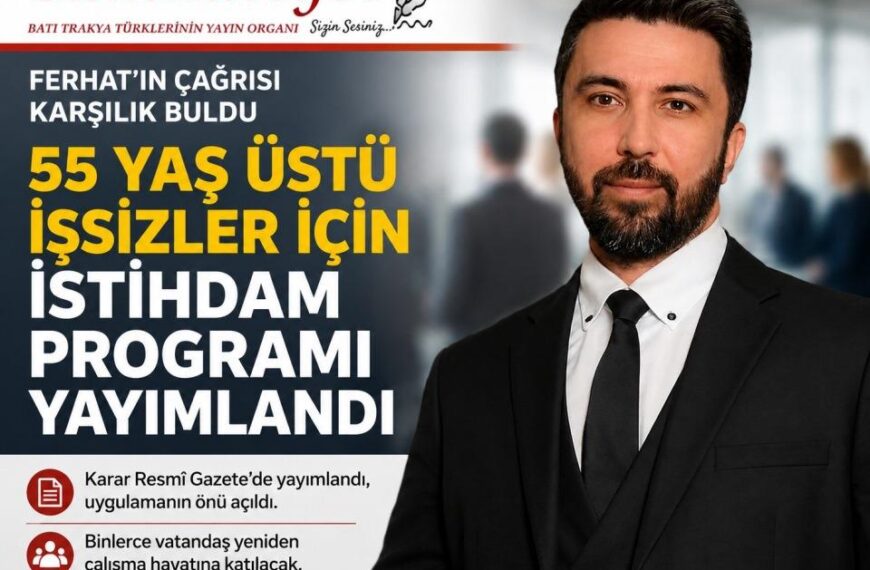 Ferhat’ın çağrısı karşılık buldu! 55 yaş üstü işsizler için istihdam programı yayımlandı…