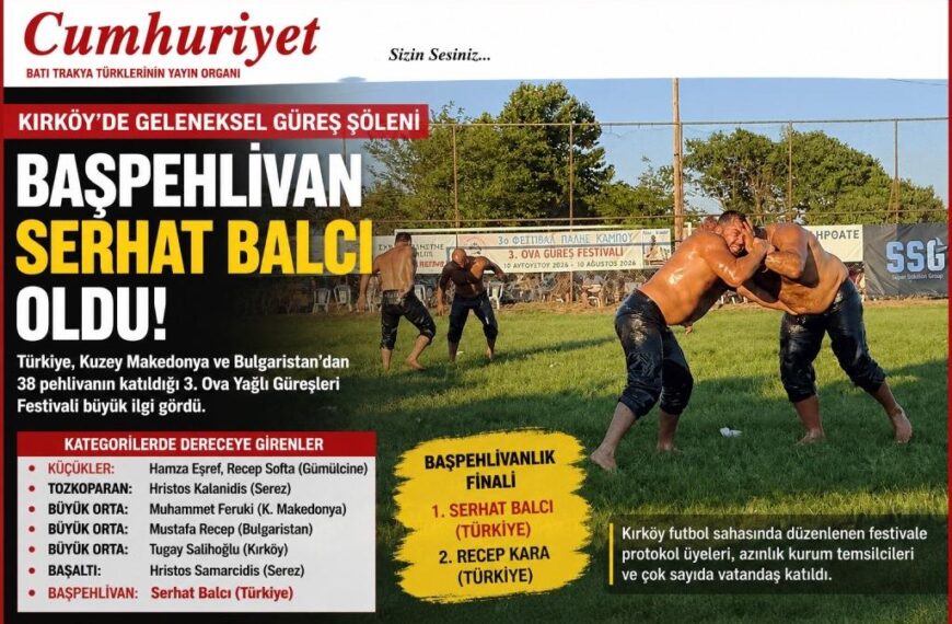 Kırköy’de er meydanı şenlendi: Başpehlivan Serhat Balcı…