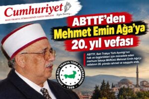 ABTTF’den Mehmet Emin Ağa’ya 20. yıl vefası…