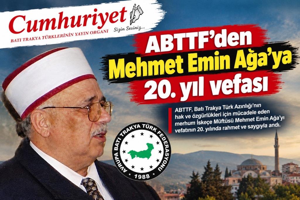 ABTTF’den Mehmet Emin Ağa’ya 20. yıl vefası…