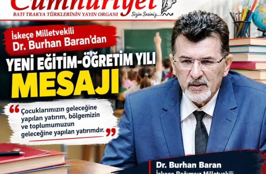 Burhan Baran’dan yeni eğitim yılı mesajı