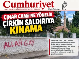Çınar Camii’ne yönelik çirkin saldırıya kınama