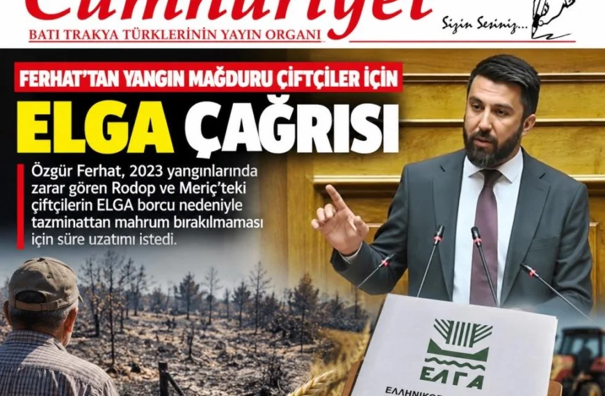 Ferhat’tan yangın mağduru çiftçiler için ELGA çağrısı