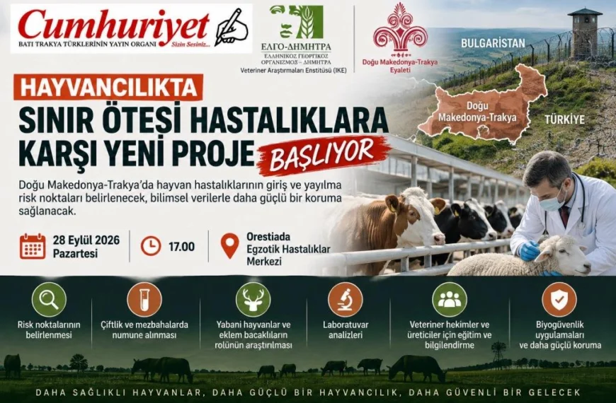 Hayvancılıkta sınır ötesi hastalıklara karşı yeni proje!