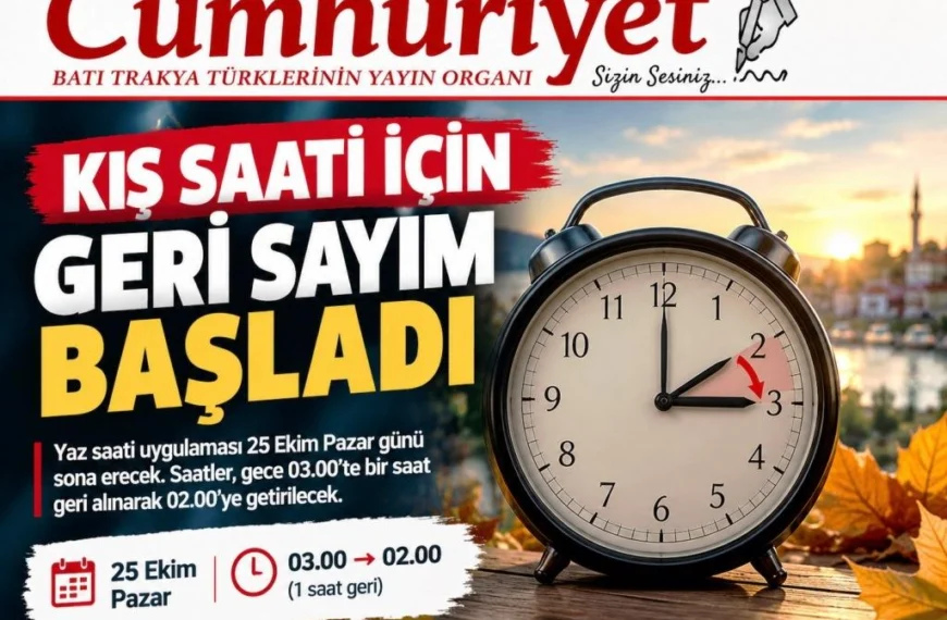 Kış saati için geri sayım başladı!