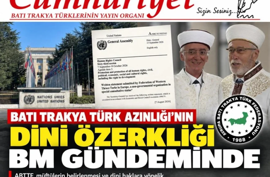 Müftülük meselesi BM gündeminde!