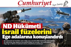 ND Hükümeti İsrail füzelerini Ege adalarına konuşlandırdı!