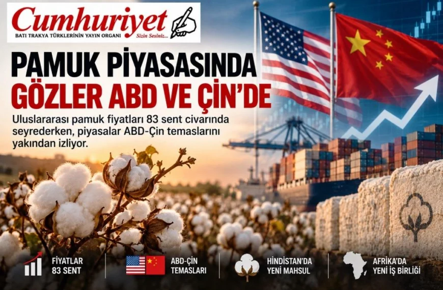 Pamuk piyasasında gözler ABD ve Çin’de: Fiyatlar 83 sent civarında!