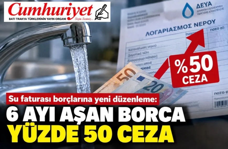 Su faturası borçlarına yeni düzenleme: 6 ayı aşan borca yüzde 50 ceza!
