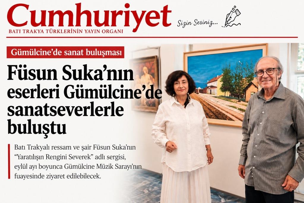 Füsun Suka’nın eserleri Gümülcine’de sanatseverlerle buluştu