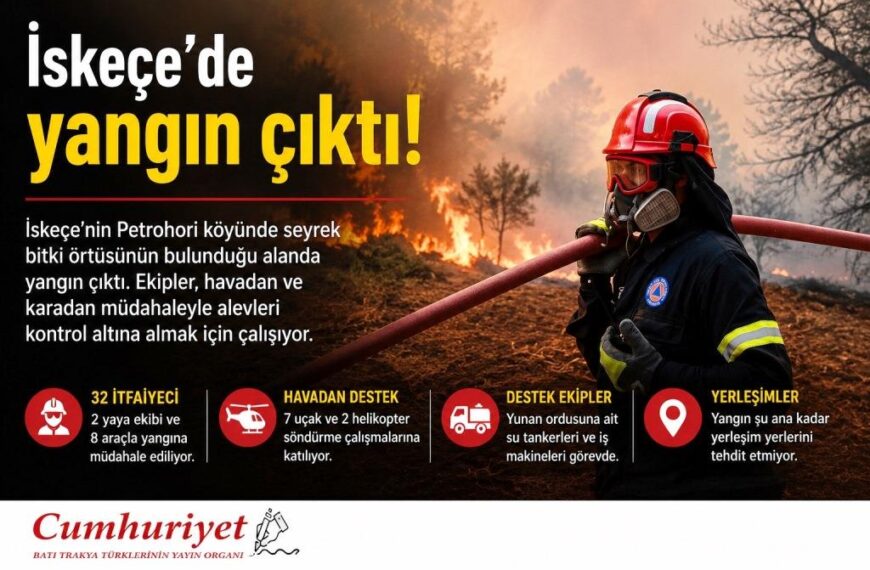 İskeçe’de yangın alarmı: Havadan ve&hellip;