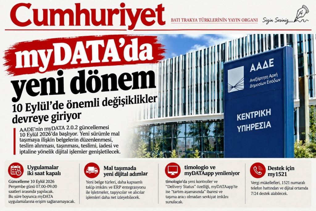 myDATA’da yeni dönem: 10 Eylül’de önemli değişiklikler!