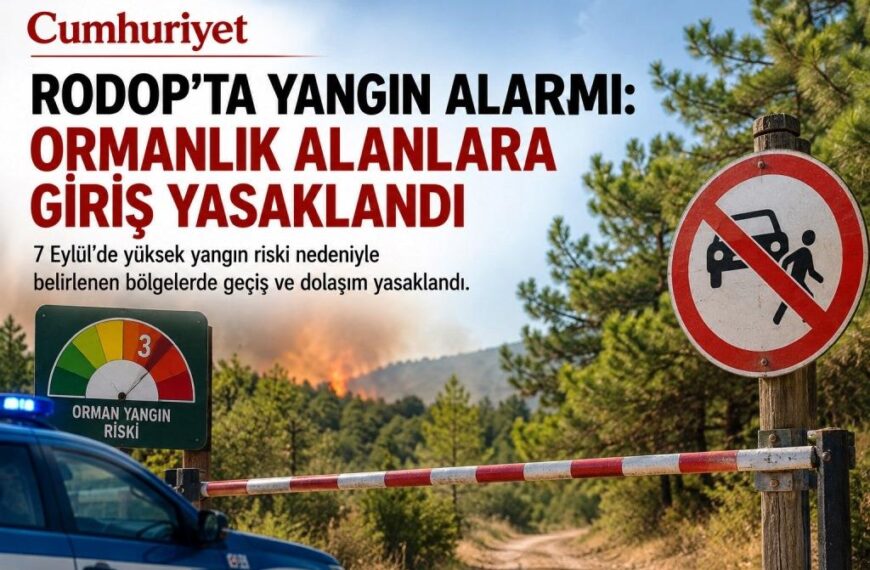 Rodop’ta yangın alarmı: Ormanlık alanlara&hellip;
