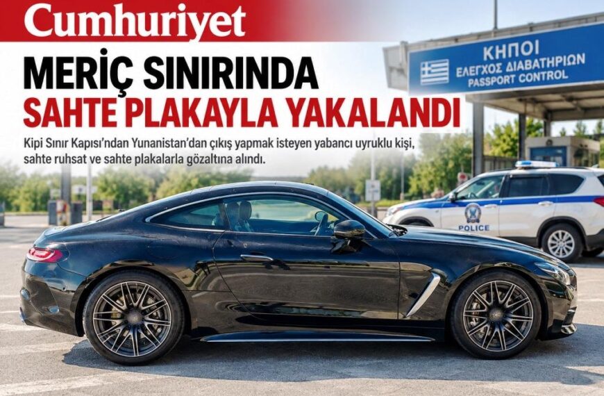 Meriç sınırında sahte plakalı araçla&hellip;