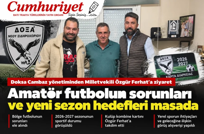 Cambaz futbol takımından Milletvekili Özgür Ferhat’a ziyaret