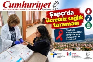 Cinsel yolla bulaşan hastalıklara karşı ücretsiz sağlık taraması!