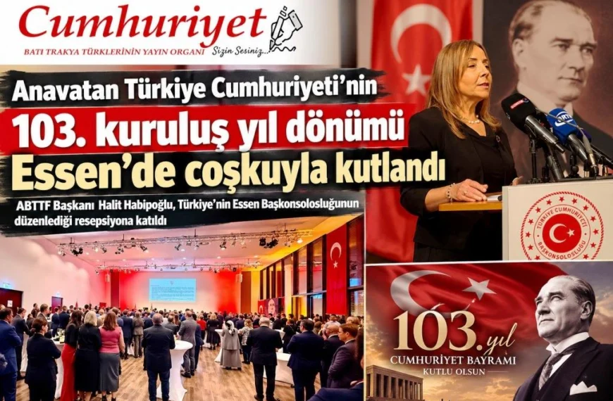 Cumhuriyet Bayramı Essen’de coşkuyla kutlandı…