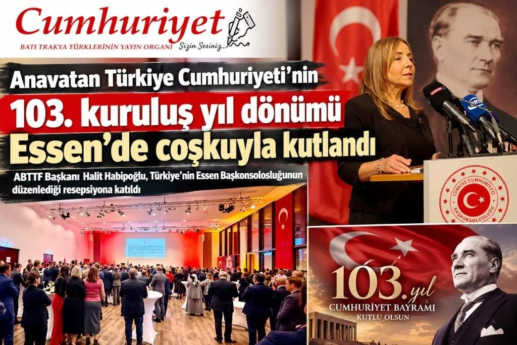 Cumhuriyet Bayramı Essen’de coşkuyla kutlandı…