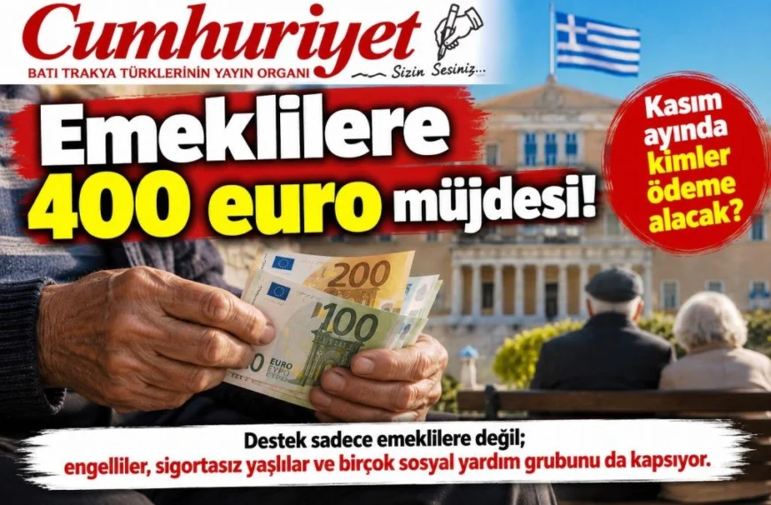Emeklilere 400 euro müjdesi! Kasım ayında kimler ödeme alacak?