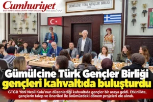 Gümülcine Türk Gençler Birliği gençleri kahvaltıda buluşturdu
