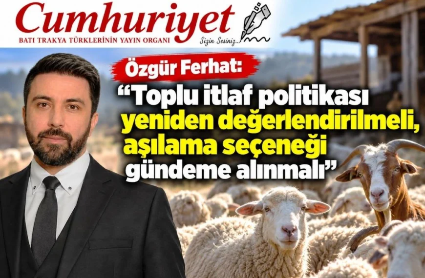 Özgür Ferhat’tan hükümete çağrı: “Hayvanları toplu itlaf etmek yerine aşılama seçeneği değerlendirilsin!”
