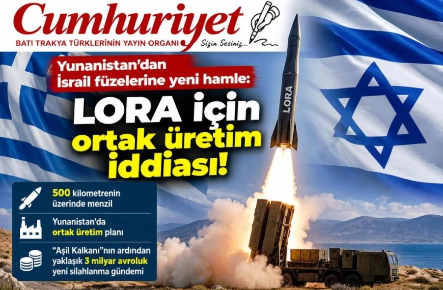Yunanistan’dan İsrail füzelerine yeni hamle: LORA için ortak üretim iddiası!