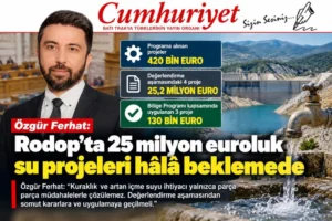 Rodop’ta 25 milyon euroluk su projeleri hâlâ beklemede!