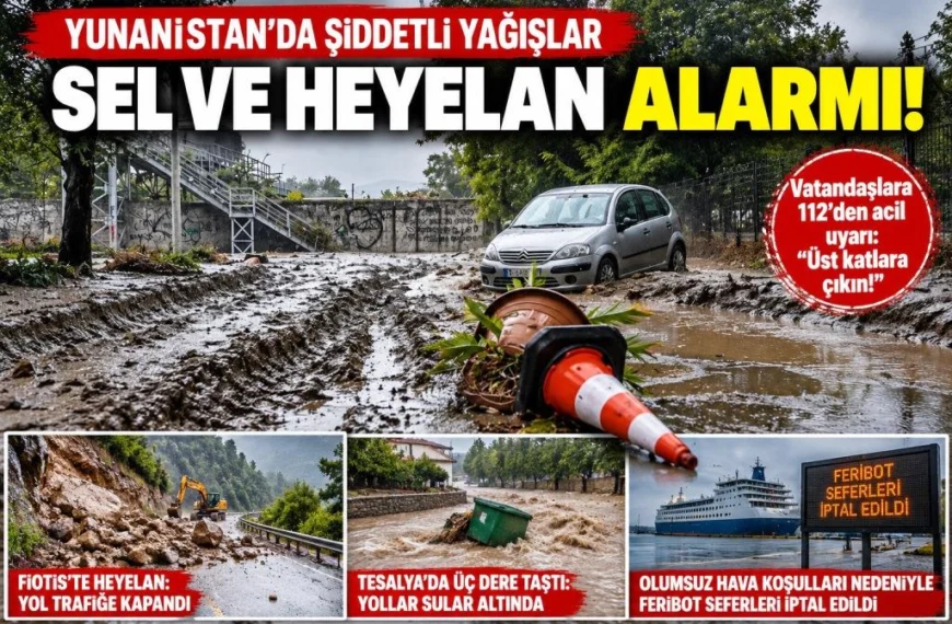 Şiddetli yağışlar hayatı felç etti:&hellip;