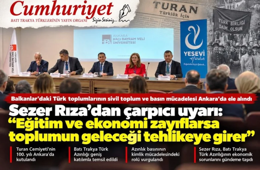 Ankara’da Batı Trakya’dan güçlü mesaj: “Eğitim ve ekonomi zayıflarsa toplumun geleceği tehlikeye girer!”